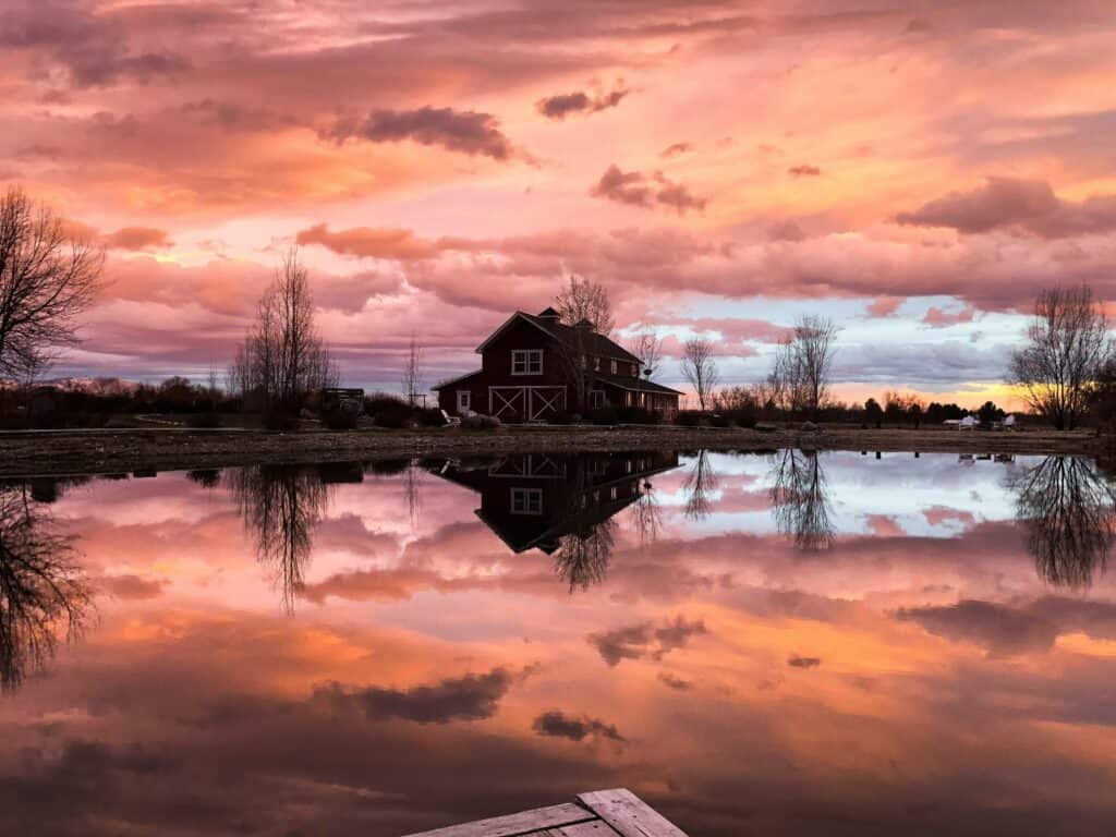 A house on a little lake in eagle Idaho